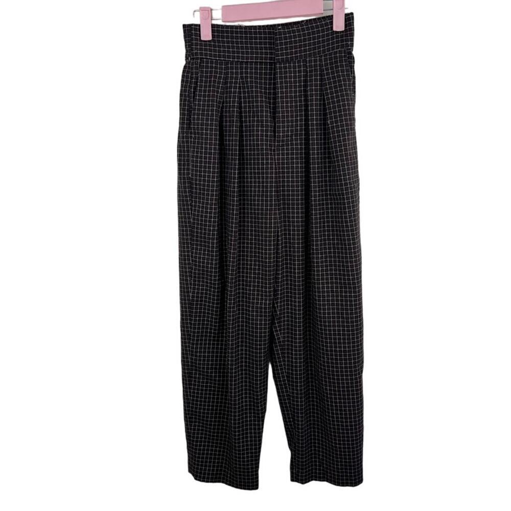 Urban Outfitters high rise pleated plaid trousers womens xs dark academia